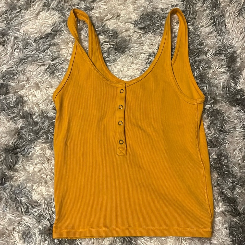 Yellow Abercrombie and Fitch tank top
